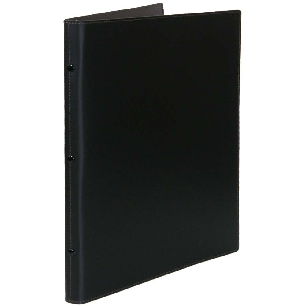 Amazon | リサイクルレザーA4-30穴バインダーAYS-21-BK | O型